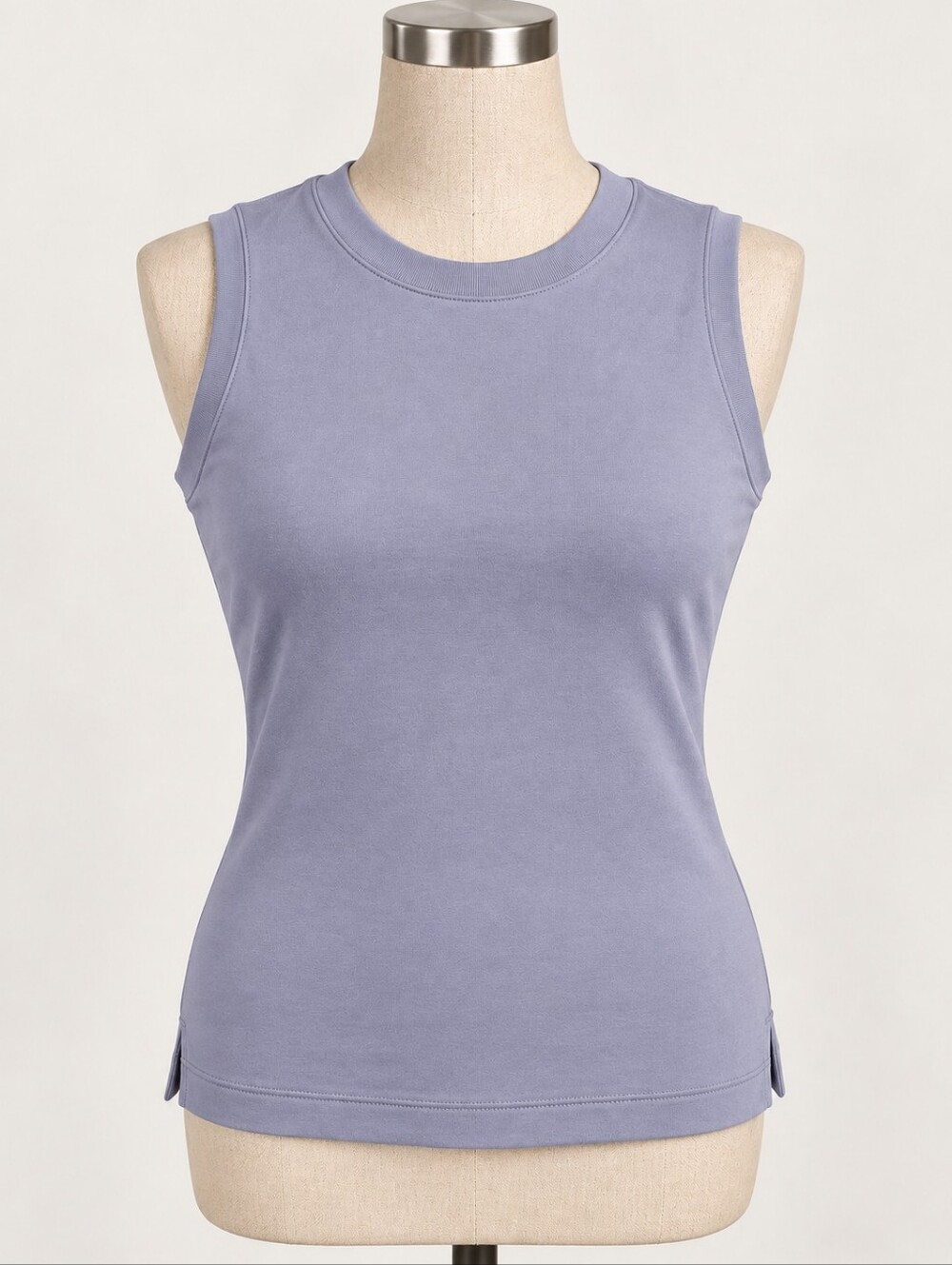 Contemporaine Simons Lavender Sleeveless Cotton Mock Neck Top Size XS